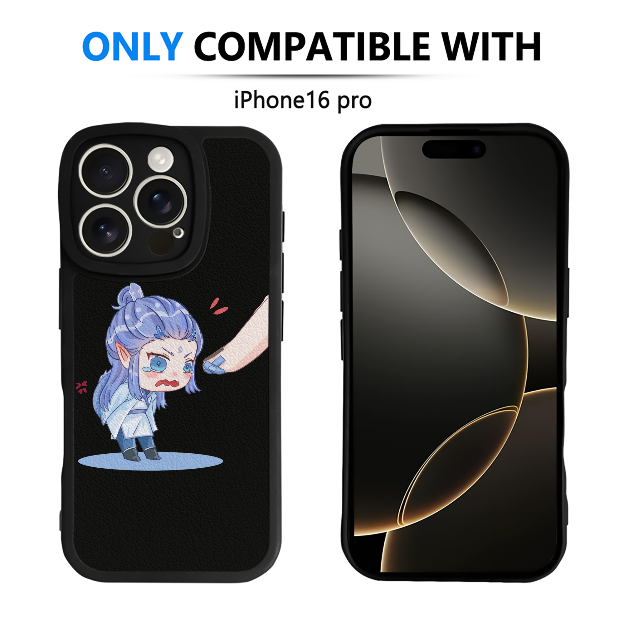 （画像用） Ne Zha 2 ナタ 魔童の大暴れ 【iPhone 16シリーズ対応】シリコンスマホケース（レザー調） 材質：シリコン